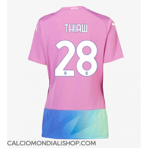 Maglie da calcio AC Milan Malick Thiaw #28 Terza Maglia Femminile 2023-24 Manica Corta